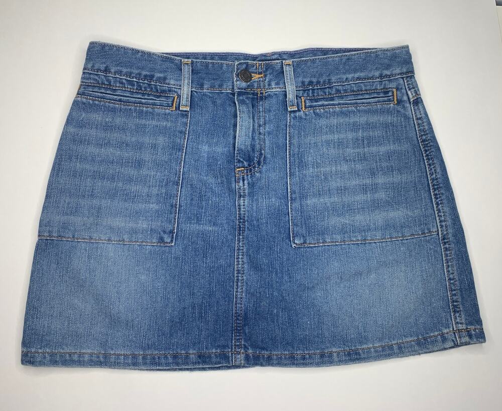 vintage Y2k Abercrombie & Fitch mini jean skirt blue denim size 4 mallcore